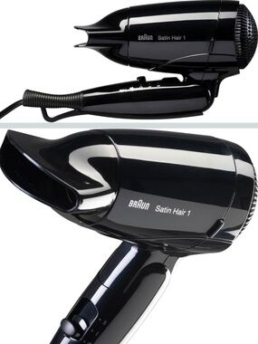 Small folding hair dryer BRAUN SATIN HAIR 1for travel